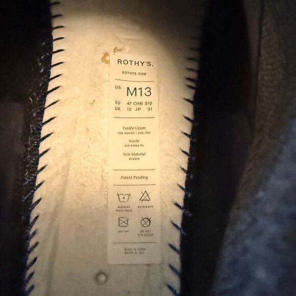 Rothys Merino Wool Chelsea Boots Black Gray Mens 13 - Picture 10 of 10